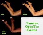 2 Pr Long=C/M/D/L Tamara Open Toe Lt. Suntan Pantyhose Hooters Uniform  — photo 4