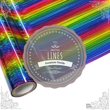 NRD Premium Thermo Heat Transfer Foil "LINES" 12" X 25'ft. Free Shipping