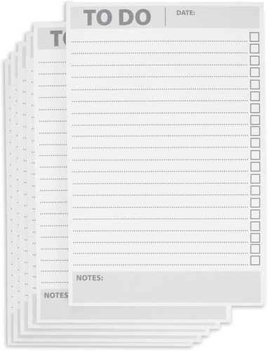 6 Pack to Do List Notepads, Daily Reminder Checklist (8.5 X 5.5 In, 60 Sheets Ea - Picture 9 of 12