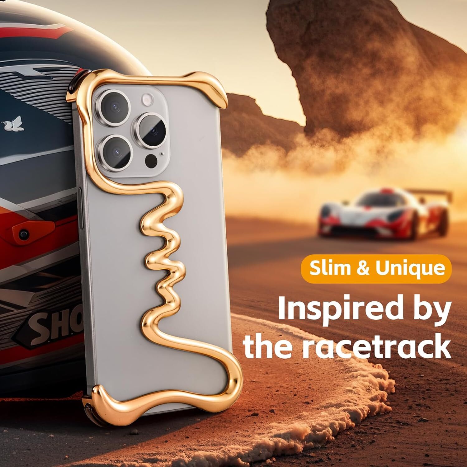 Metal Alloy Frameless Shell Shockproof Phone Case For iPhone 16 Pro Max 15 14