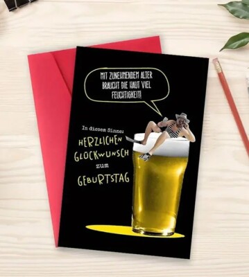 Grußkarte Karte Liebe Fürze Furz Bier Geburtstag Valentinstag Scherz