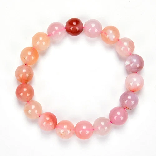 Natural Mozambique Carnelian Agate 8MM 10MM 7.5 inch Round Bracelet(S21) - Picture 2 of 3