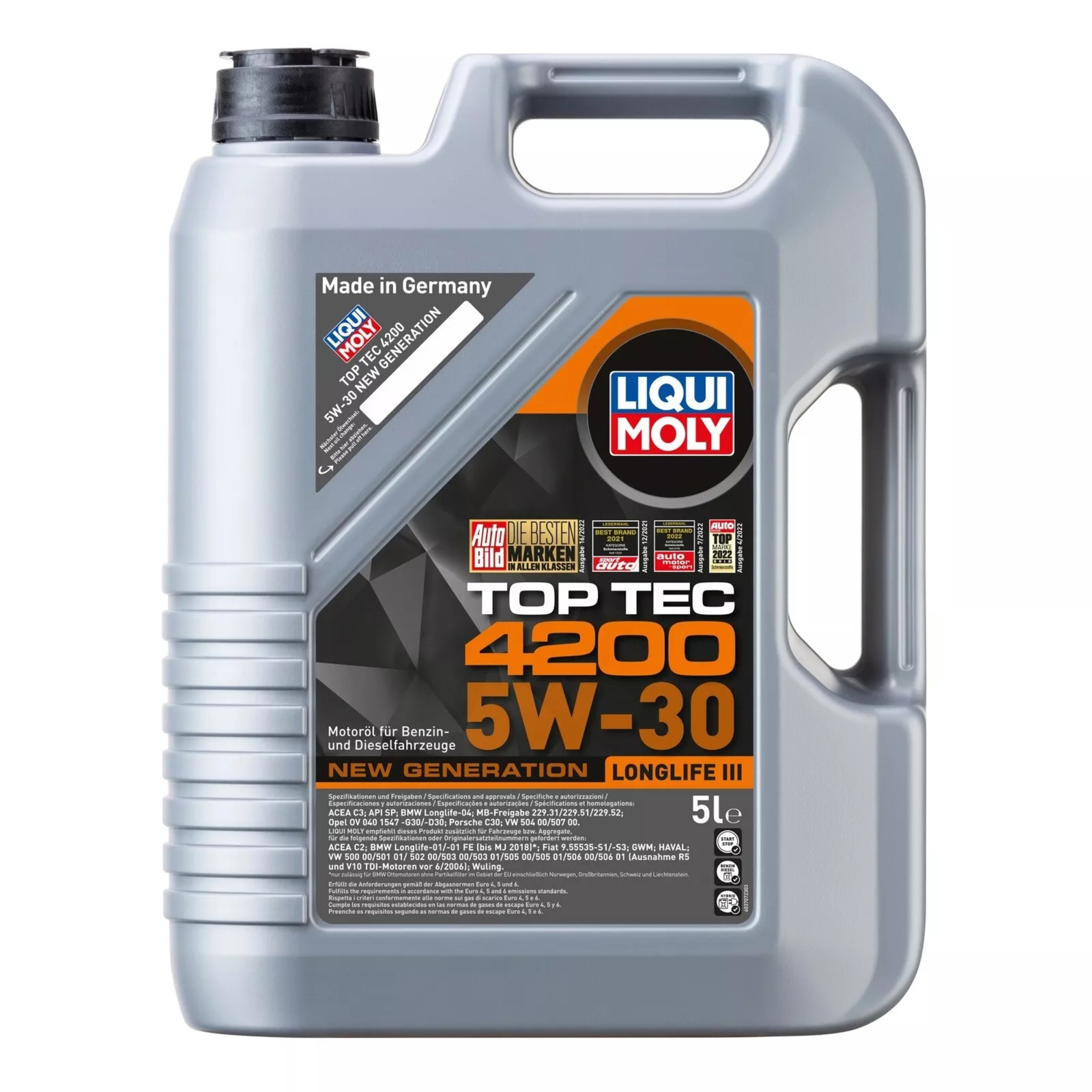 Liqui Moly Top Tec 4200 5W-30 Synthetic Technology Based Engine Oil 5L 5 Litres - Image 20