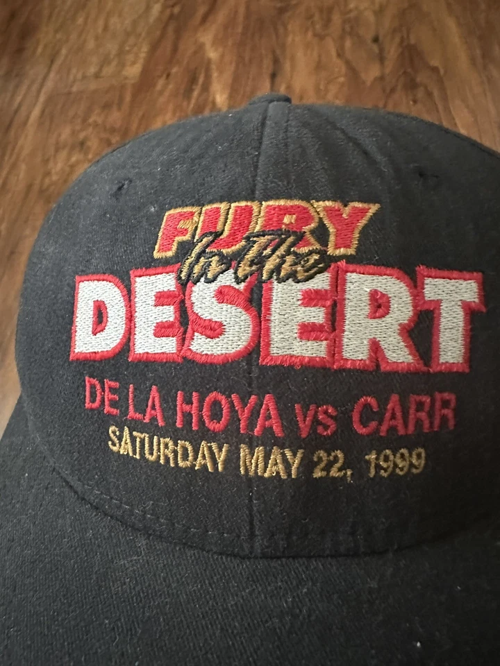 De colección 1989 Oscar De La Hoya Carr Sombrero Furia en el Desierto Las Vegas Lucha Boxeo Foto 3 de 4