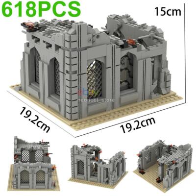 MOC PDF Paper Instructions Castle Battlefield Buins Scene Compatible Mould King