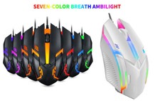 Gaming Maus PC LED USB Kabelgebunden Farbwech...