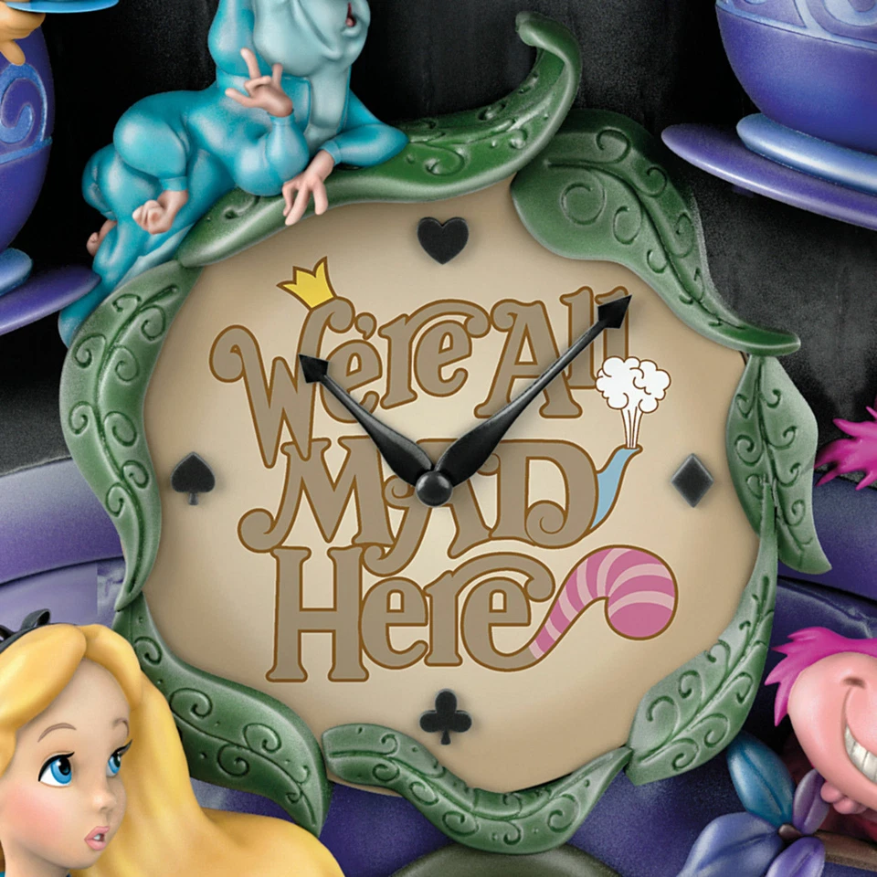 Disney ALICE IN WONDERLAND "Mad Hatter" Wall Cuckoo Clock NEW - Image 4 of 4