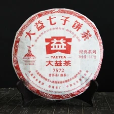 2010 TAETEA Menghai 7572 Ripe Pu'er Chinese Tea Dayi Shu Puer Tea Cake 357g