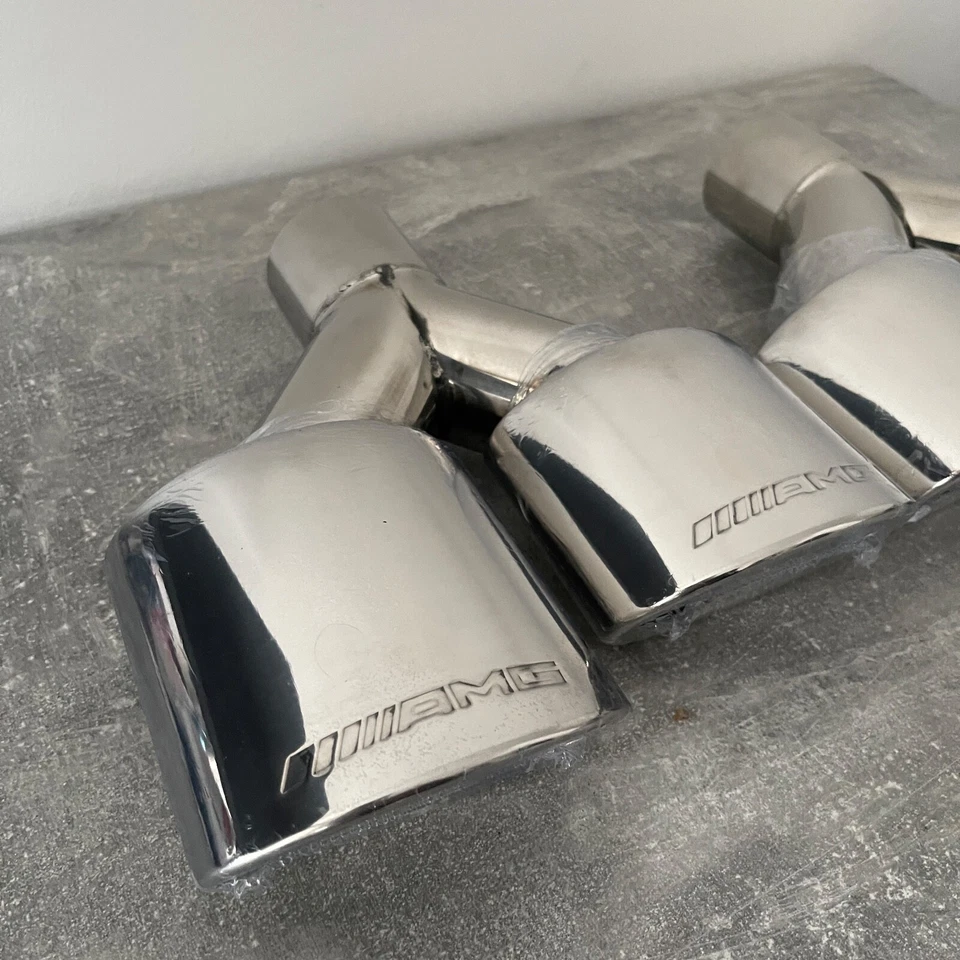 Endrohre Auspuff Blende Mercedes E-Klasse W211 W212 W204 CLS W218 W215 - Bild 3 von 4