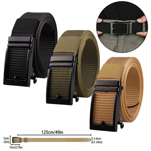 Men Casual Military Tactical Army Adjustable Quick Release Belts Pants Waistband - Picture 19 of 20