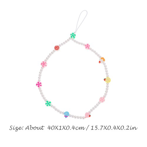 3 Pcs Pearl Phone Chain Beaded Phone Wrist Strap Phone Decoration - 第 6/12 張圖片