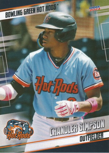 Chandler Simpson 2024 Bowling Green Hot Rods Card #28 TB Rays MLB Debut 4/19/25!
