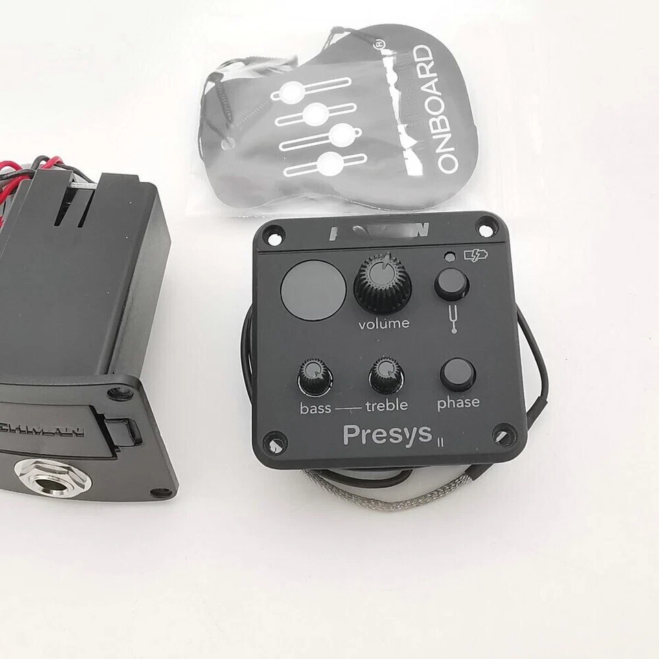 Pastillas de guitarra Presys II EQ afinador plateado piezoeléctrico pastillas activas sistema de megafonía Foto 2 de 4