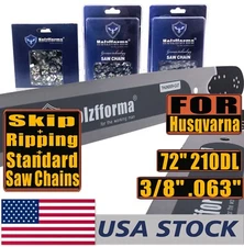 US Holzfforma 72" 3/8 .063 210DL Guide Bar Saw Chain For Husqvarna 365 372 395