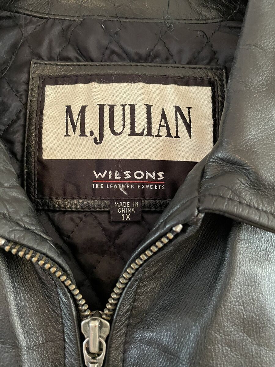Wilsons Leather M. Julian Leather Jacket Size 1X Zip Front Wilsons Leather M. Julian Leather Jacket Size 1X Zip Front