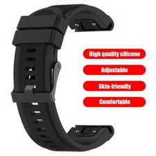 26mm Silicone Replacement Watch Band Strap for Garmin Fenix 6X/5X/5X Plus/3/3 HR