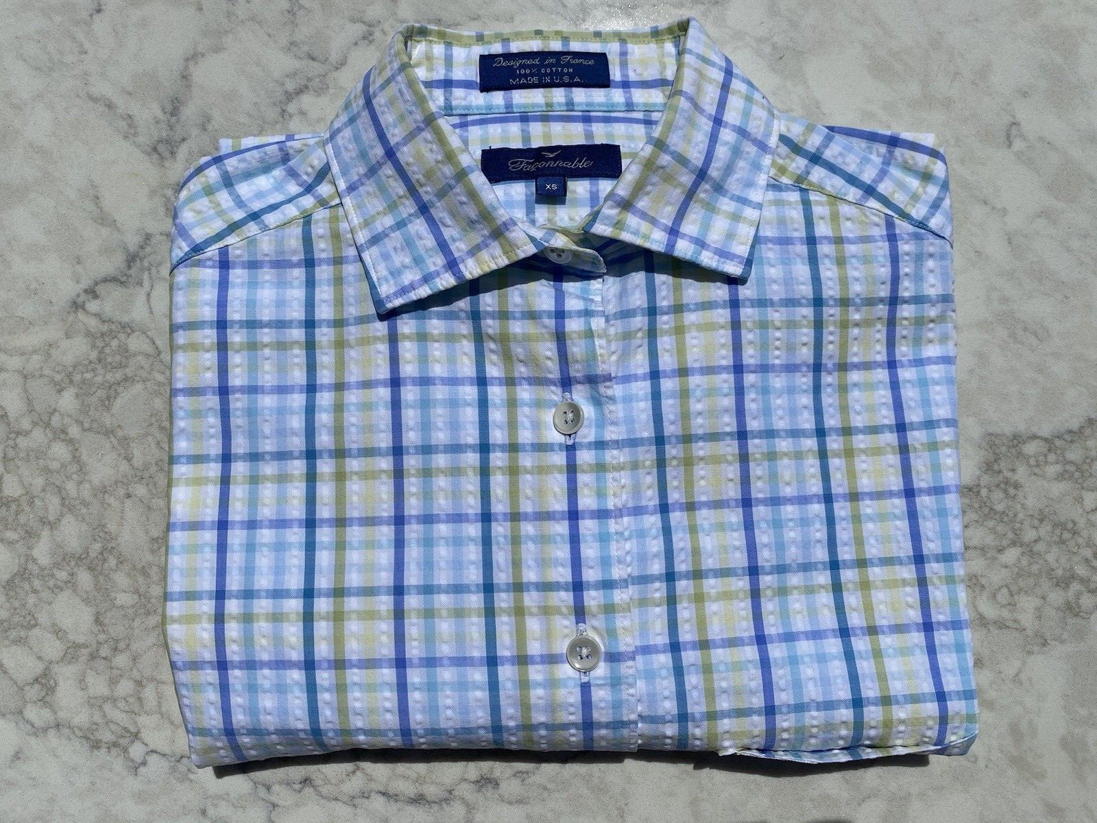 Faconnable Multicolor Plaid Button Down Long Slee… - image 10