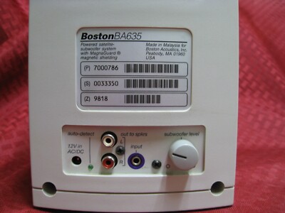 Boston Acoustics BA635 3pc pc media Computer Speakers w Subwoofer