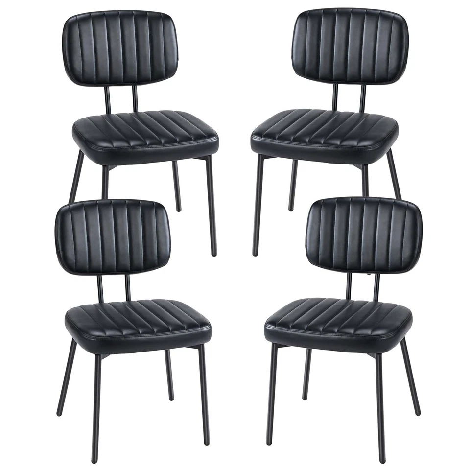 Juego de 2 Piezas Compacto Lindo Moderno Cocina Comedor Silla con Tapizado Asiento Respaldo Suave Foto 2 de 4