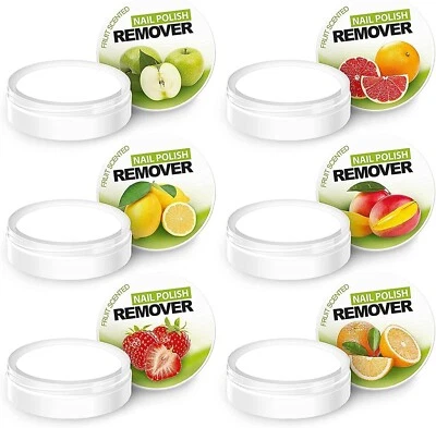 B4B 6 x Nail Polish Varnish Remover Tubes Acetone Free Fruity Scented UK Seller