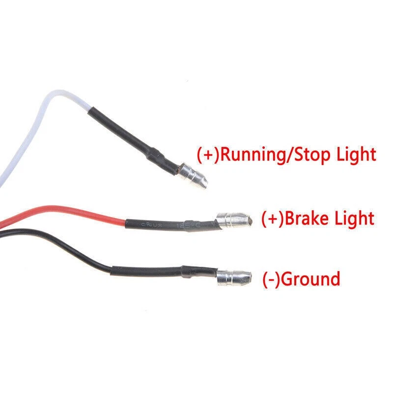 Luz trasera intermitente de freno de bala LED cromada para motocicleta para Harley Foto 4 de 4