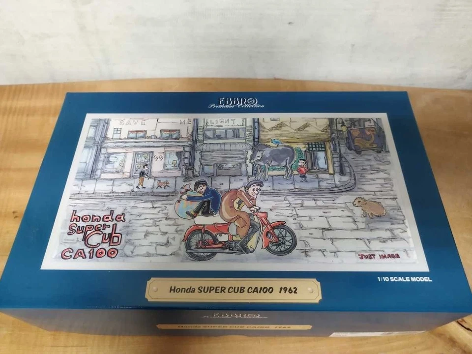EBBRO 1/10 Honda CUB CA100 1962 Red Japan Bike Diecast Rare 10012 - Image 3 of 4