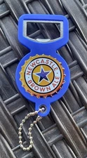 New Castle Brown Ale BottleTool Beer Bottle Opener/Closer Keychain Breweriana 