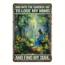 Vintage Metal Garden Sign Aluminum Sign 8x12 Funny Inspirational Quote