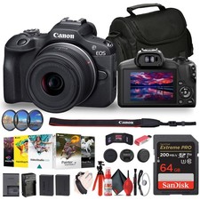 Canon EOS R100 Mirrorless Camera with 18-45mm Lens  Filter Kit  Corel Software