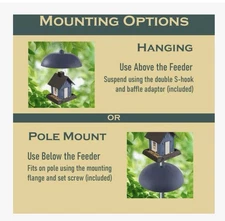 North States Two-Way Squirrel Baffle, Large Use Pole Or Hang Hook 1757 Made USA