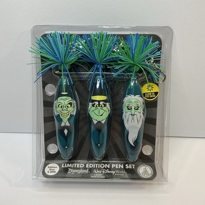 Disney Parks Haunted Mansion Glow in the Dark LE Kooky Kollectible Pen Set New!