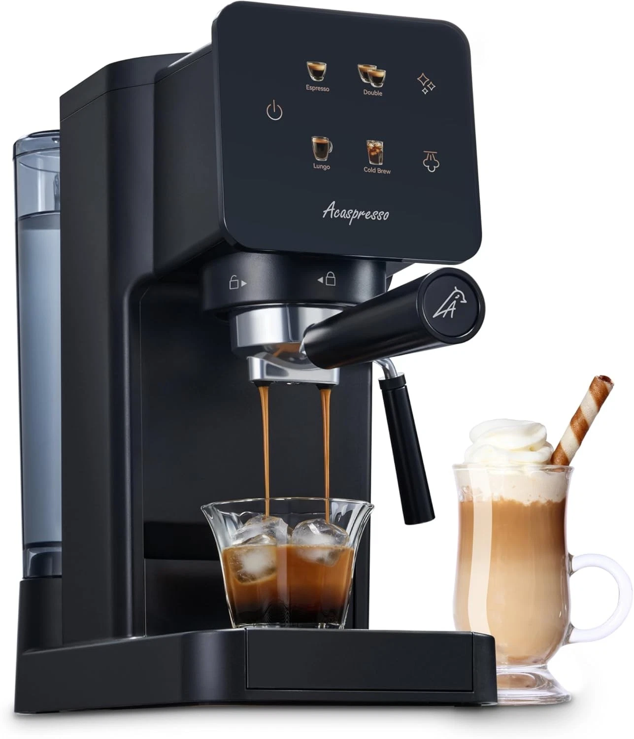 Espresso Machine Touchscreen 20 Bar Milk Frother Cold Brew