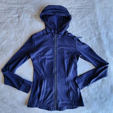 Lululemon Hooded Jacket Full Zip Size 6 Womens Blue Purple