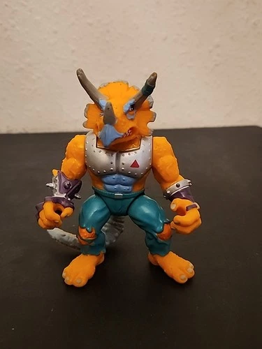 TMNT Action Figure TRICERATON Vintage 1990 Missing Accessories