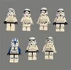 Lot of 7 Lego Minifigures Star Wars Stormtrooper Fighters Minifigs Vintage y2k