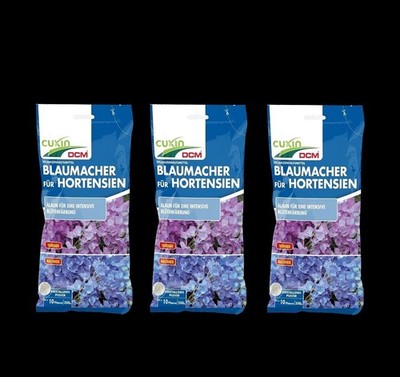 3 x Cuxin DCM Blaumacher für Hortensien 250 g Pflanzenhilfsmittel Alaun Färbung