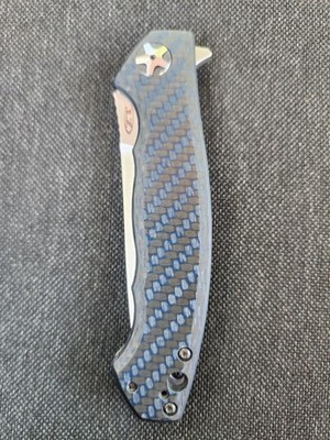 Zero Tolerance Sinkevich ZT0452BLUCF Flipper Knife Blue CF