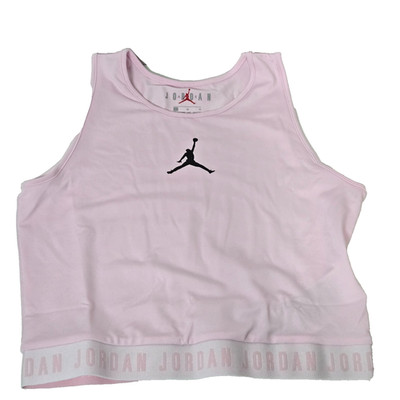Nike Youth Girls Jordan Essentials Active Cropped Tank Top Pink Foam Size Large