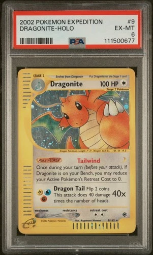 Dragonite Holo #9 2002 Pokemon Expedition PSA 6 250001