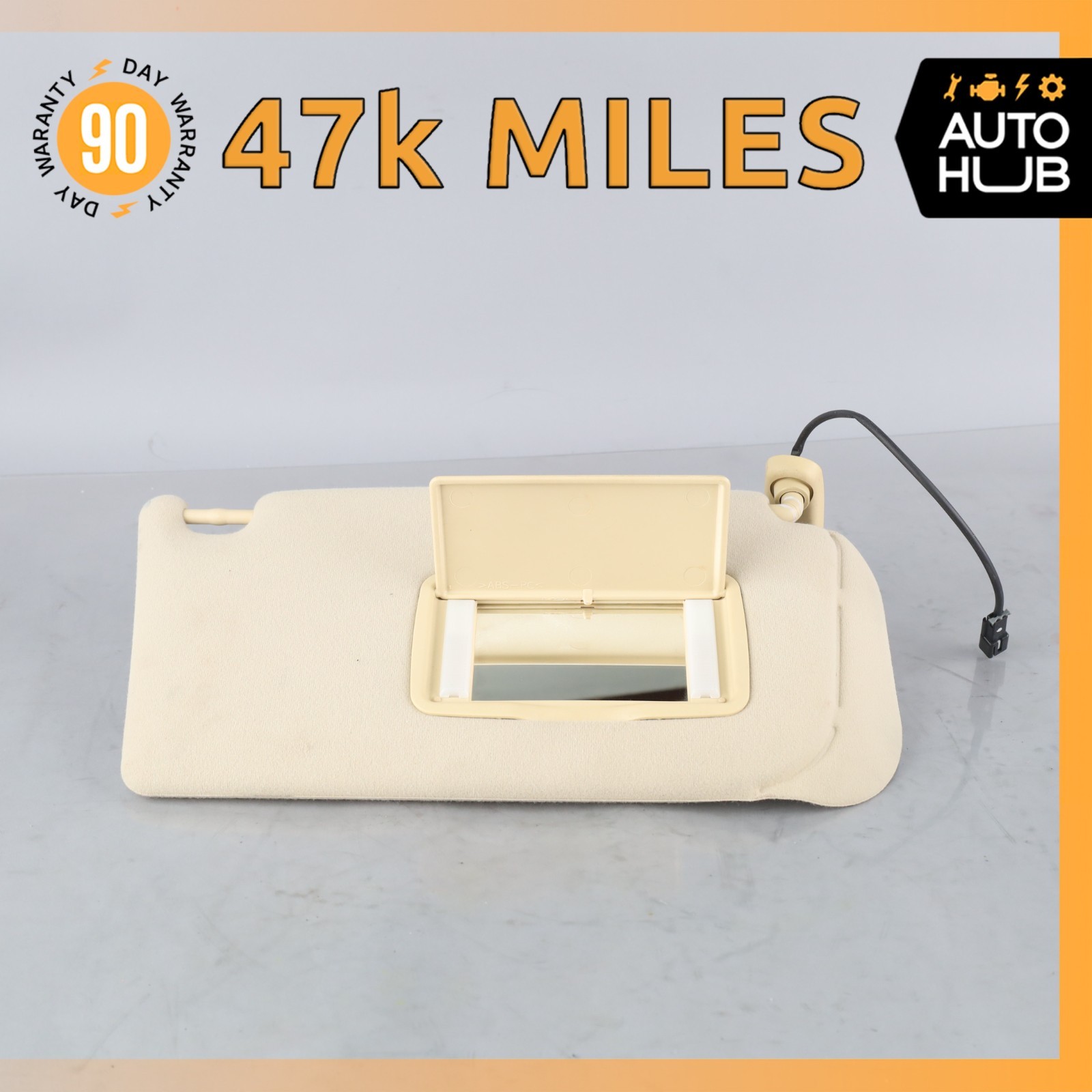 03-18 Maserati GranTurismo M145 Coupe Right Side Sun Visor Shade Beige OEM 47k