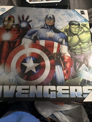 Marvel Avengers Assemble Canvas Wall Art. Iron Man, Captain America, Hulk 24 x24