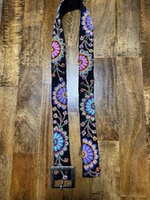 100% Wool Belt Floral Handmade Peru Tabask Size L