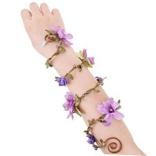 Renaissance Flower Arm Wrap - 1 PC Fairy Arm Cuff Mother Nature Costume Purple