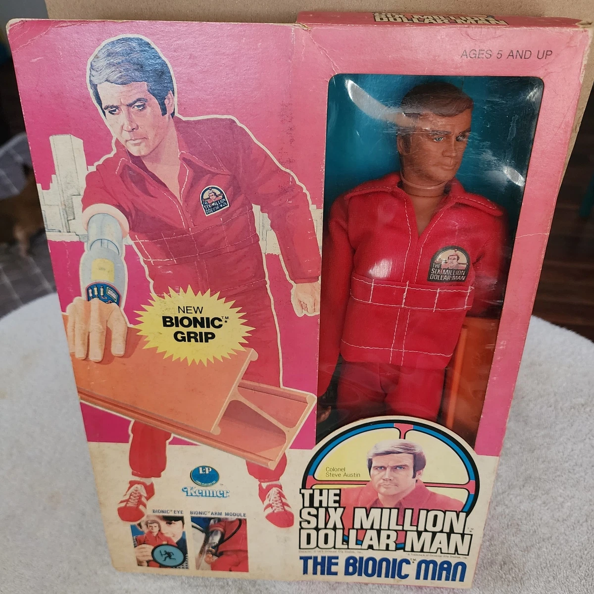 Figurine Maskatron / L'Homme Qui Valait 3 Milliards, Steve Austin, Kenner 1975, 30cm
