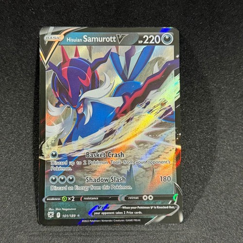 HISUIAN SAMUROTT V 101/189 Holo V Rare Astral Radiance Pokemon NM/M NM/M