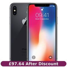 Apple iPhone X 256GB Space Grey - Unlocked - 100% Battery - Good Condition