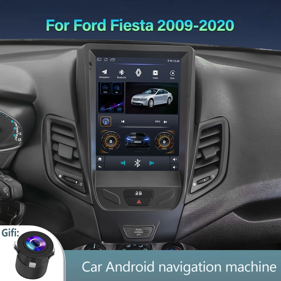 For Ford Fiesta 2009-2016 Android 15 Screen Car radio GPS stereo audio Carplay - Image 4 of 4