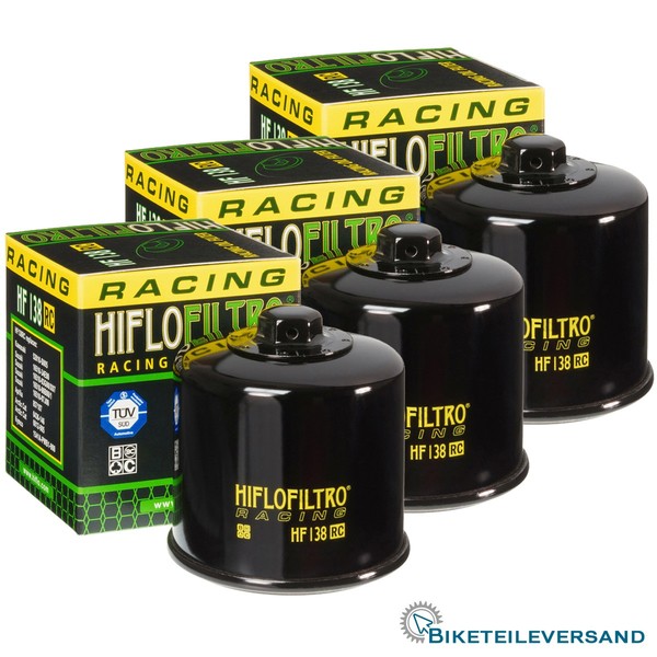 3X Hiflo Premium ÖLfilter HF138RC Racing-image
