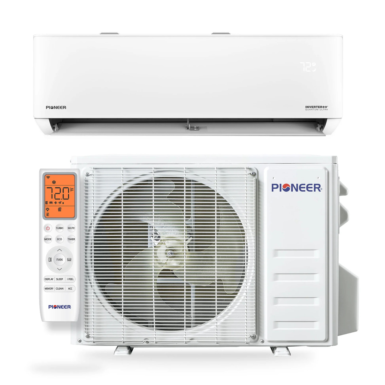Pioneer Quantum Ultra 18000 BTU 23 SEER2 230V Wall Ductless Mini-Split Heat Pump