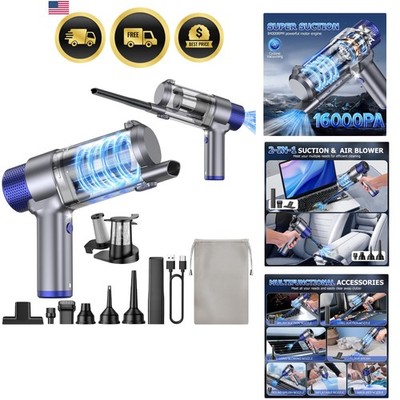 Handheld Car Vacuum Cleaner Cordless, 16000PA Hand Held Vacuum Portable, 2 in...